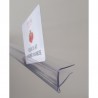 Profil monobloc porte-étiquettes pince tablette verre - qualité PLEXI - ht 18 x lg 1000 mm