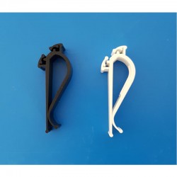 25 Supports étiquettes - CLIP pvc bocal mini - Noir ou Blanc