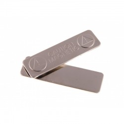 50 Barrettes acier aimantées avec adhésif de fixation pour badge