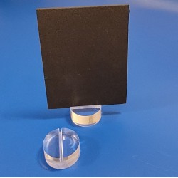 5 Socles rond en plexi - Diamètre 60mm x Ht 30 mm à 1 rainure