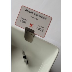 20 Supports étiquettes - CLIPINOX PLATEAU - (2 modèles au choix) :