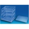Protecteur plexi à 3 plateaux inclus - base 350  x ht 480 mm - lg 420 mm