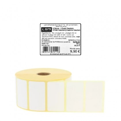 Etiquettes PRODUITS FINIS sans DNO - papier adhésif permanent lg 69 x ht 47 mm
