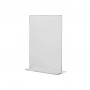 5 Supports plexi - vertical droit à poser - 2 faces - A partir de (selon la taille):