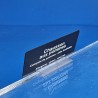 25 Clips monobloc porte-étiquettes pince tablette verre - ht 18 x lg 45mm