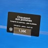 25 Clips monobloc porte-étiquettes pince tablette verre - qualité PLEXI - ht 18 x lg 45mm