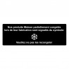 Pancarte imprimée symbole "Flocon" - 123 128FI - fond noir mat