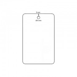 Cartes pvc Blanc avec perforation ronde verticale - 54 x 86 mm - par 200 ou 500 ex