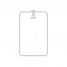 Cartes pvc Blanc avec perforation ronde verticales - 54 x 86 mm