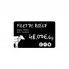 Cartes rPETG recyclé Noir mat 54 x 86 mm - C3501- par 200 ou 500 ex - Alternative au PVC