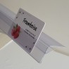 Profil monobloc porte-étiquettes pince tablette verre - ht 26 x lg 1000 mm